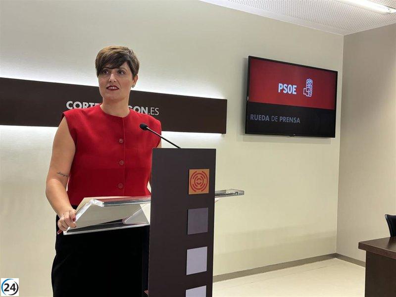 Soria (PSOE) pide a Azcón que aclare su falta de presencia en las Cortes durante las inundaciones.