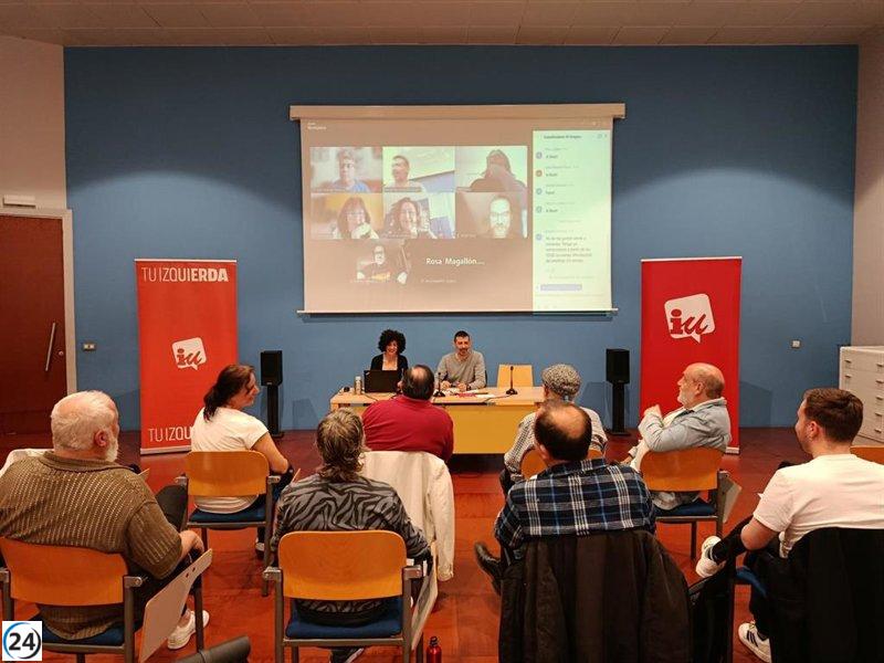 Sanz (IU Aragón) pide una izquierda unida en defensa de la paz y la justicia social.