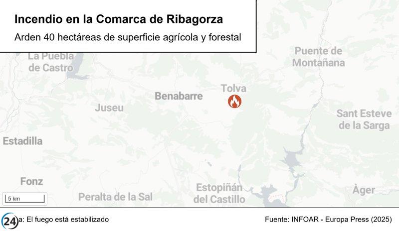 Incendio en Tolva arrasa 40 hectáreas de tierras agrícolas y bosques.