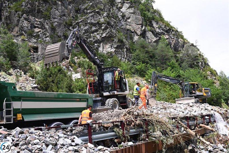 Se reabre acceso a Panticosa exclusivamente para evacuar a los huéspedes del balneario.
