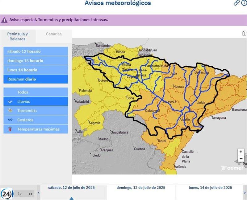 La CHE advierte sobre riesgo de inundaciones repentinas por lluvias intensas.
