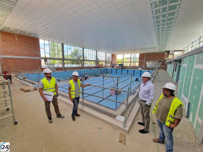 Terminación de la piscina climatizada en los Planos de Teruel prevista para noviembre.