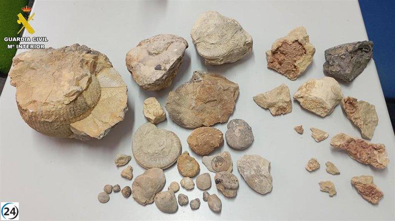 Intervención de la Guardia Civil en Villar del Cobo por expolio de bienes geológicos.