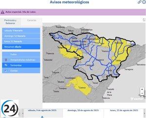 La CHE alerta sobre riesgos de inundaciones repentinas en varias provincias del norte de España.