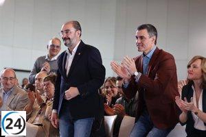Sánchez rinde homenaje a Lambán: 