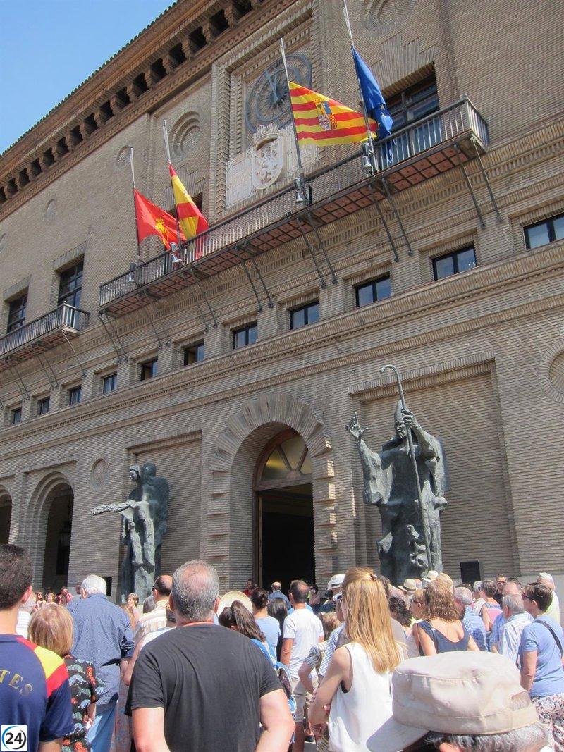 Aragón establece tres días de luto y decreta que las banderas ondeen a media asta en homenaje a Lambán.