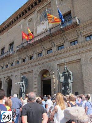 Aragón establece tres días de luto y decreta que las banderas ondeen a media asta en homenaje a Lambán.