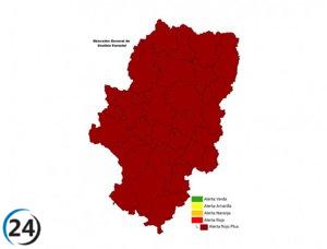 Extensión de alerta roja en Aragón por riesgo extremo de incendios forestales hasta el lunes.