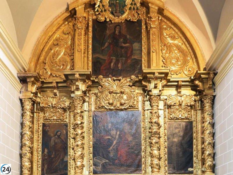 El Gobierno de Aragón invierte más de 54.000 euros en la restauración del retablo mayor de la iglesia de Oseja.