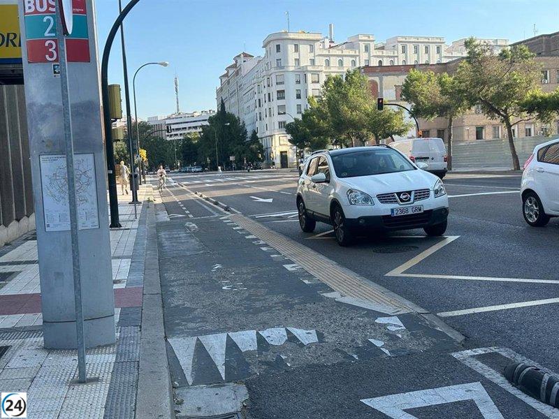 PSOE demanda a Chueca acción para reforzar la seguridad de los carriles bici en Zaragoza.