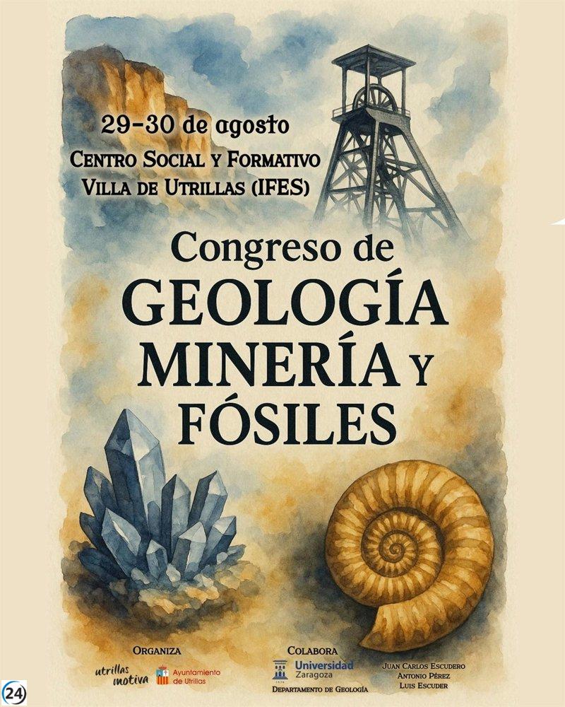 Utrillas destaca su valioso patrimonio paleo­ntológico en el Congreso de Geología y Minería.