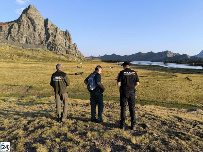 Multas en los Ibones de Anayet por acampada ilegal: 25 sanciones en un solo fin de semana.