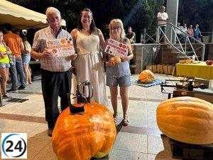 Gigantes agrícolas: una calabaza de 125 kg y un tomate de 1.150 kg triunfan en el certamen ecológico de Binéfar.