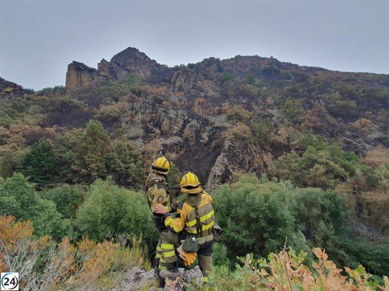 Equipo aragonés se enfoca en sofocar el incendio de Garaño en León.