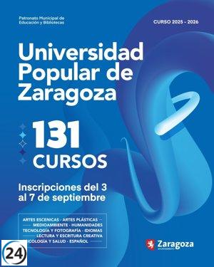 La Universidad Popular de Zaragoza inicia preinscripciones para sus cursos el 3 de septiembre.
