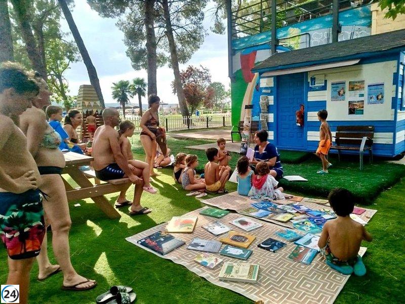 La Bibliopiscina de Fraga despide el verano con 1.600 visitantes.