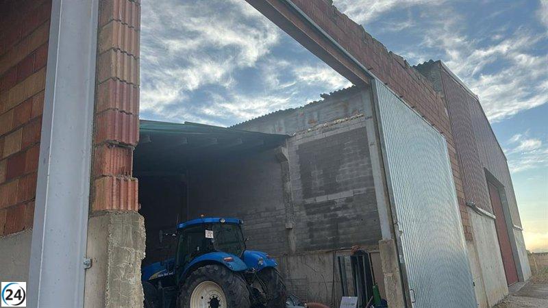Tormenta de viento y granizo devastadora afecta La Litera en Huesca.