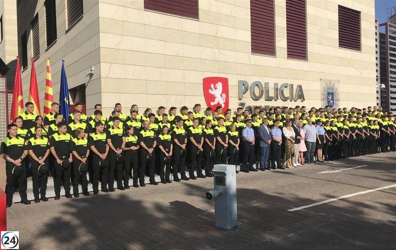 Zaragoza refuerza su Policía Local con 104 nuevos agentes, el mayor aumento desde 2008.