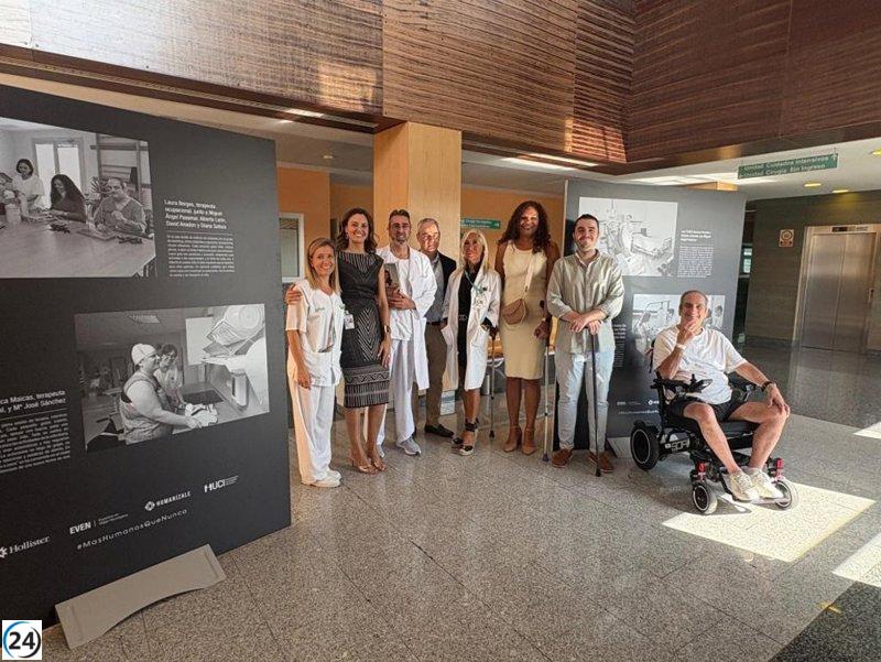 Exposición del Hospital Miguel Servet resalta la humanidad en la rehabilitación de lesiones medulares.