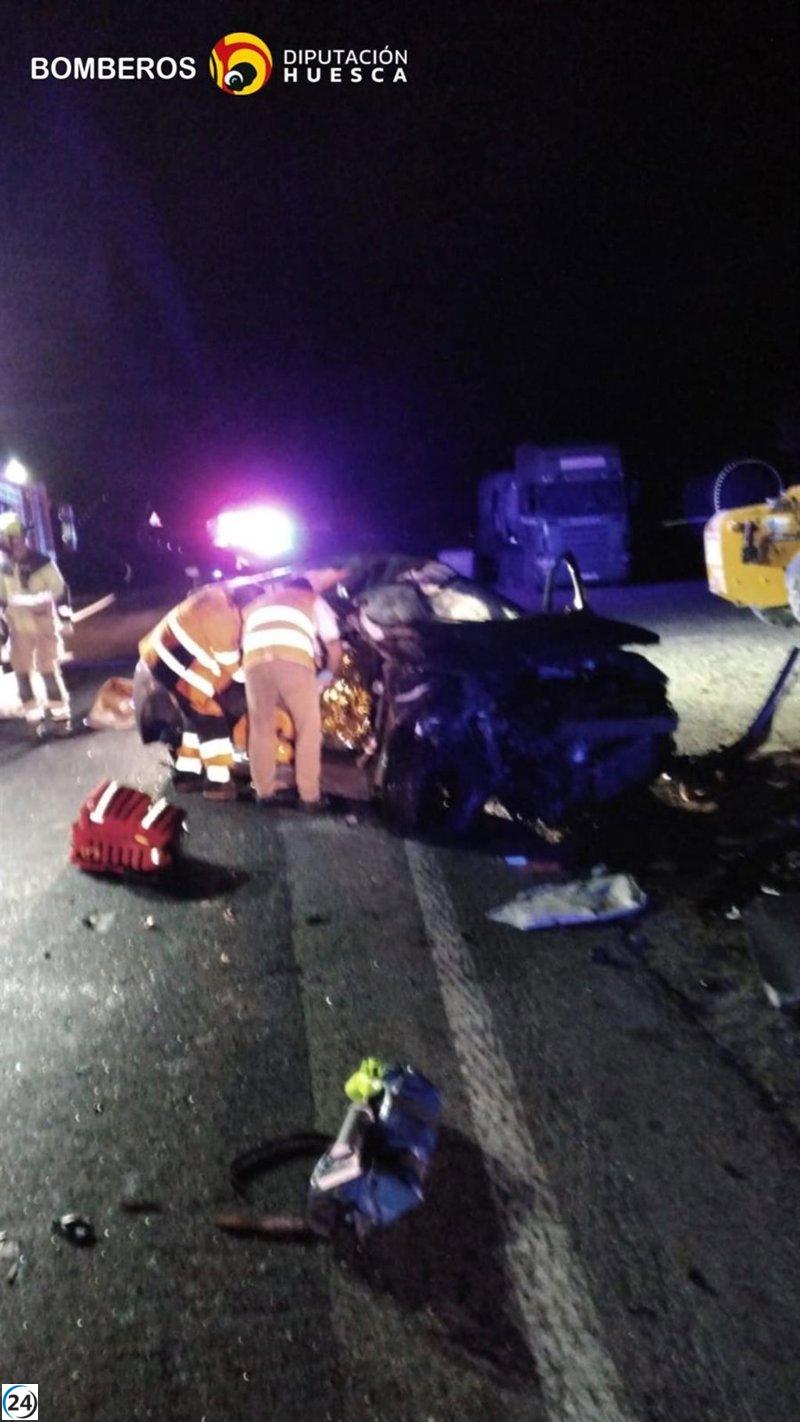 Accidente en La Puebla de Roda deja dos heridos de gravedad.