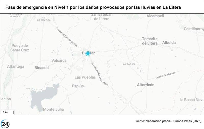 Aragón declara emergencia por daños de lluvias en La Litera.