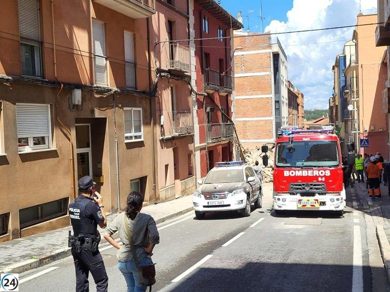 Mapfre absolve al Ayuntamiento en el informe del colapso en la calle San Francisco de Teruel.