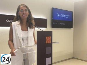María Navarro (PP) elogia los avances significativos del Gobierno de Azcón en la administración de servicios públicos.
