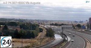 Tormentas generan caos y obstaculizan el tráfico en Aragón.