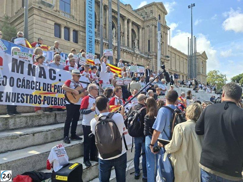 Demandan la restitución urgente de las pinturas murales de Sijena frente al MNAC.