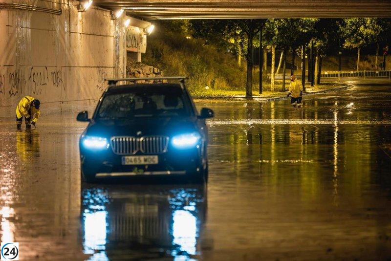 Intensas lluvias azotan Cuarte, Cadrete y María de Huerva; 112 registra 1.664 emergencias.