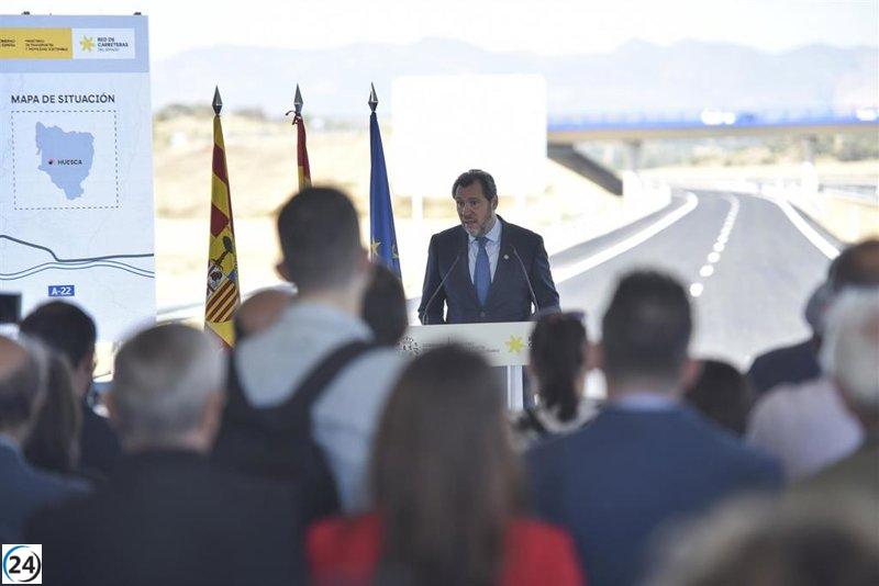 Inauguran el tramo Siétamo-Huesca de la A-22, conectando la autovía hasta Lleida.