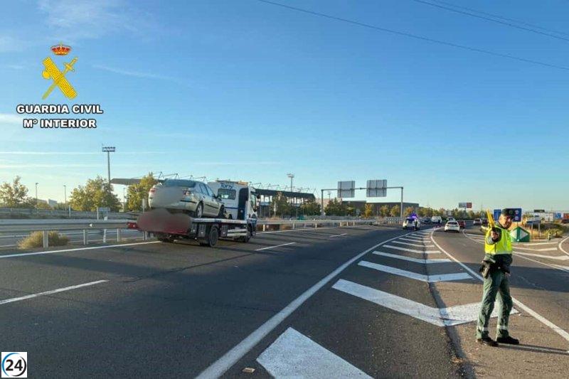 Accidente en la A-23 deja seis heridos leve tras colisión de siete vehículos en Villanueva de Gállego.