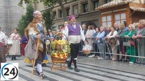 Récord de oferentes: más de 3.500 llevan sus frutos a la Virgen del Pilar.