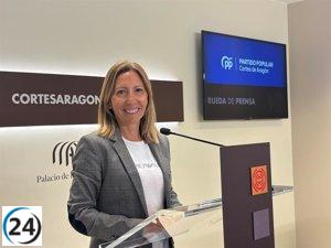 Cobos (PP) señala que el Gobierno de Azcón centra sus políticas en la vivienda.