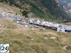 Progreso en la protección histórica contra desastres naturales en Canfranc.
