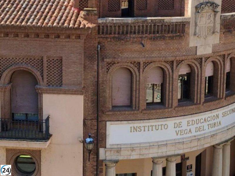 Gobierno aragonés lanza proyectos urgentes en el IES Vega del Turia de Teruel para prevenir desprendimientos.