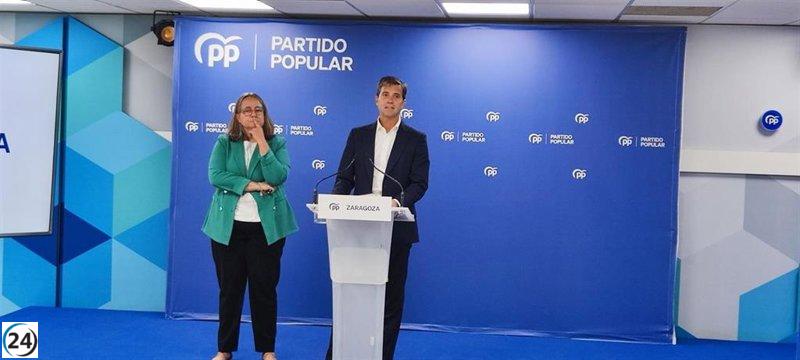 El PP impulsará la censura de Alegría, Ladrero y Sánchez Quero por el escándalo del alcalde de Aguarón.