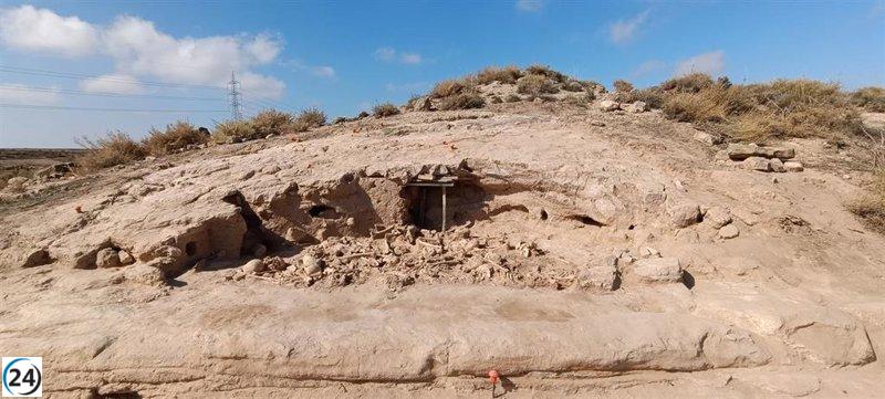 Culminan las excavaciones en la fosa común de la Paridera de la Dehesa en Muel.