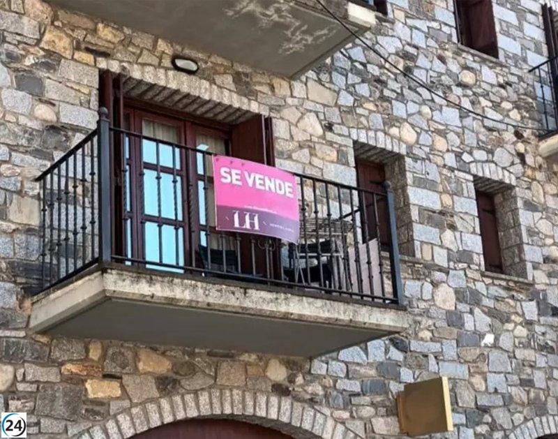 Aumento del 8,6% en la venta de viviendas en Aragón en agosto, pero con un descenso en el ritmo respecto a julio.
