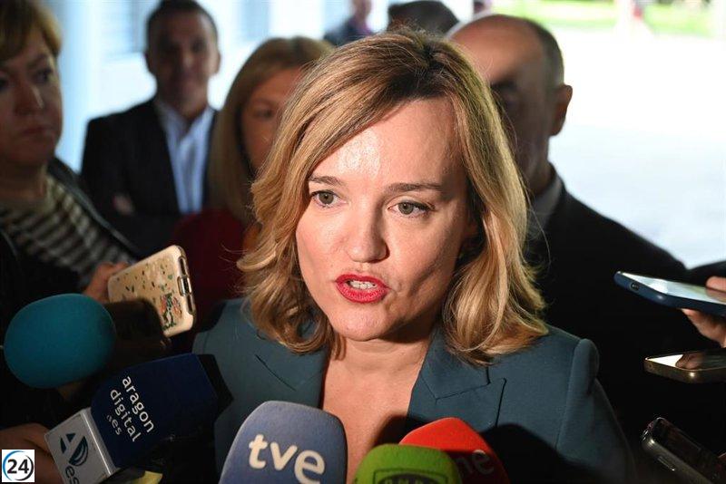 Pilar Alegría insta a PP y Vox a cesar su confrontación y reconoce que comparten una misma agenda.
