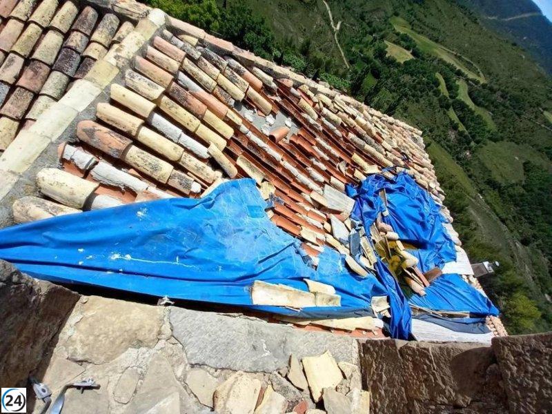 El Ejecutivo aragonés rehabilitará el techo de la Iglesia de Nuestra Señora de la Purificación en Los Pintanos.
