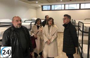 Zaragoza suma 40 camas al albergue municipal con la inauguración parcial de su ampliación este jueves.