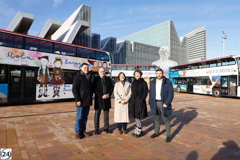 Autobuses turísticos eléctricos inician operaciones durante el puente de la Constitución.