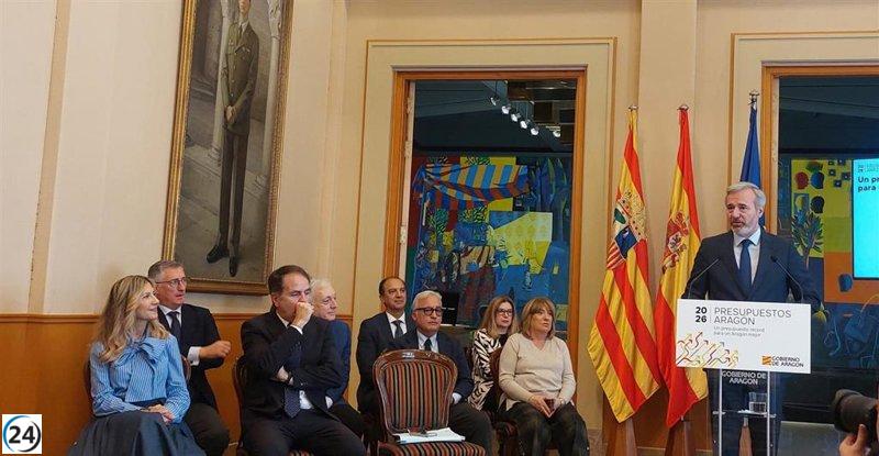 Azcón propone un presupuesto de 9.145 millones para Aragón y solicita 