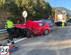 Tragedia en la N-260a: un fallecido y varios heridos tras choque múltiple en Biescas.