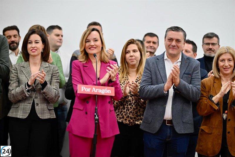 Alegría afirma que el PSOE liderará las elecciones en Aragón.