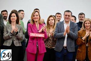 Alegría afirma que el PSOE liderará las elecciones en Aragón.