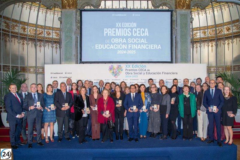 Ibercaja recibe reconocimiento en los Premios CECA por su labor en Obra Social y Educación Financiera.