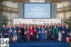 Ibercaja recibe reconocimiento en los Premios CECA por su labor en Obra Social y Educación Financiera.