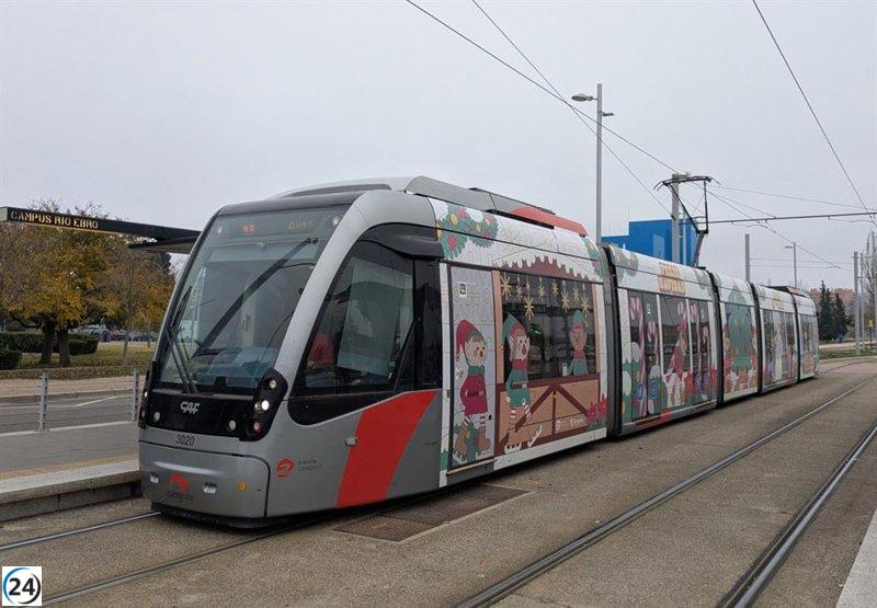 Zaragoza ajusta horarios de transporte público para las noches de Navidad.